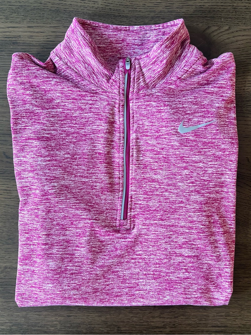 Nike Dri-FIT Quarter-Zip Long Sleeve Pullover Pink Size Medium